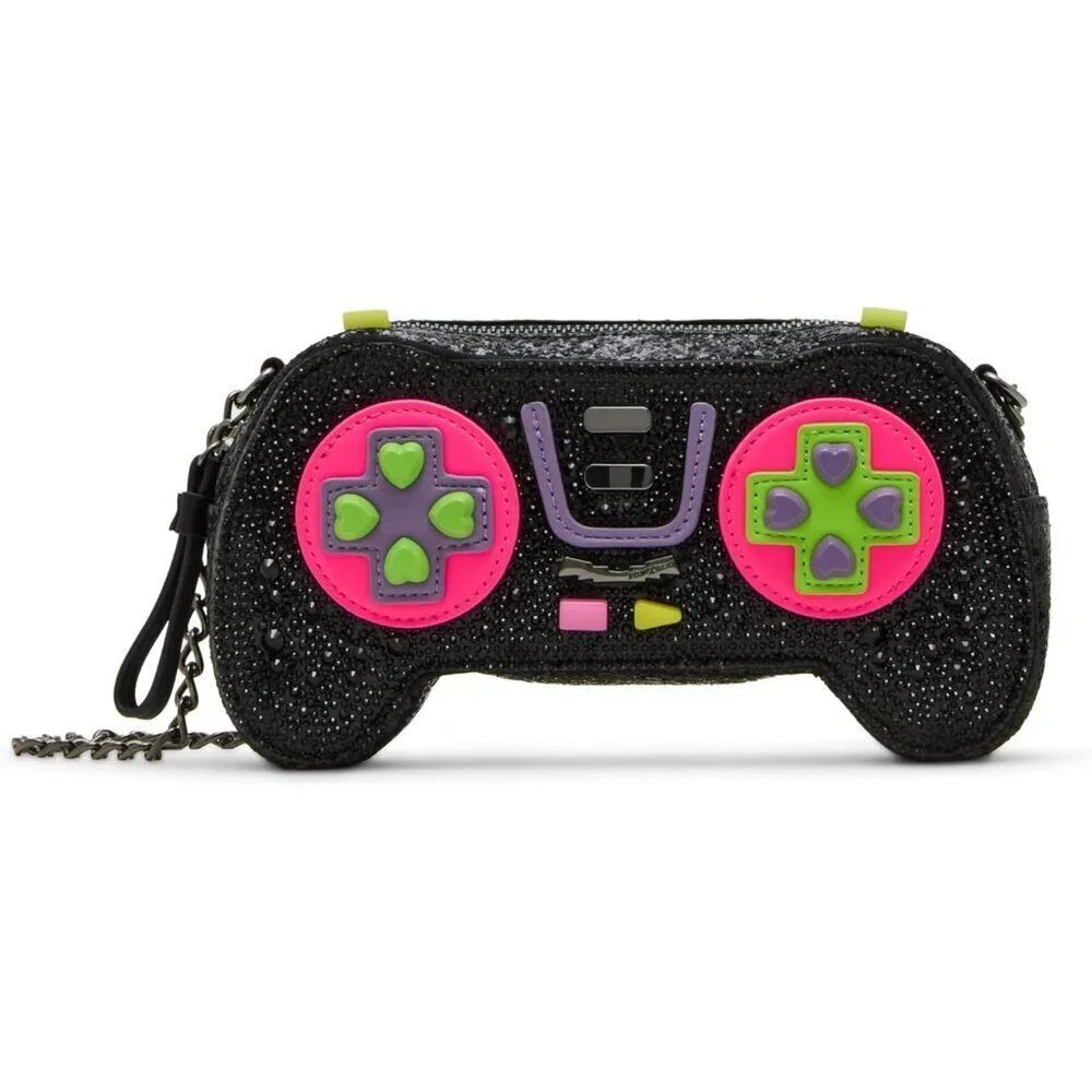 Level Up Crossbody Bag Rhinestone Gaming Controller Chic Womens Small Purse